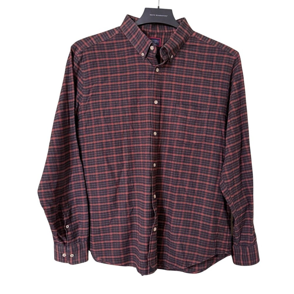 Untuckit Martino Regular Fit Plaid Button-Down Shirt Mens 100% Cotton Size XXL